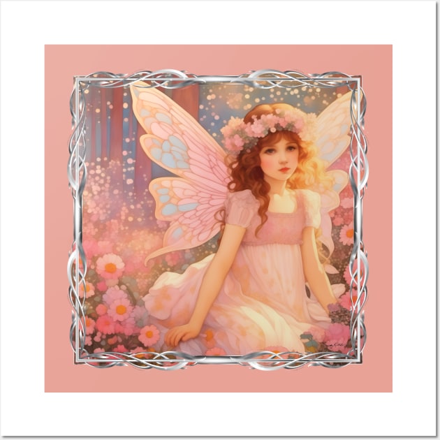 Magical Pink Fantasy Fairy Wall Art by Sandy Richter Art & Designs